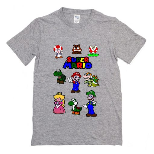 Super Mario Bros Gaming Characters Nintendo T Shirt (Oztmu)