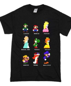 Super Mario Bros Gaming Characters T Shirt (Oztmu)