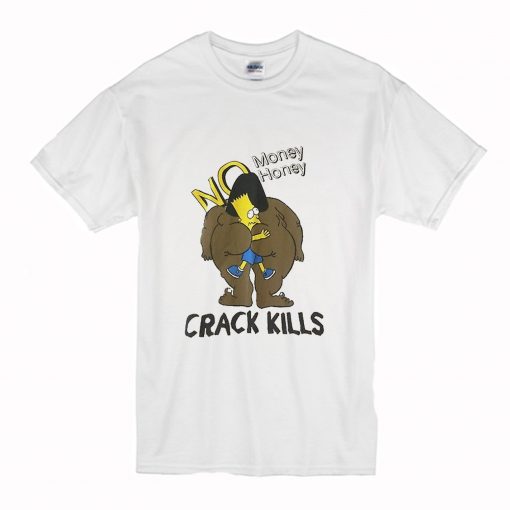 VINTAGE BART SIMPSON Crack Kills Money Honey T Shirt (Oztmu)