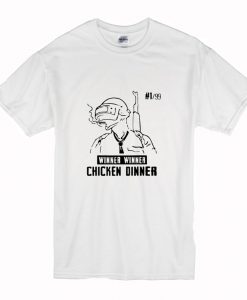 Winner Winner Chicken Dinner PUBG T-Shirt White (Oztmu)