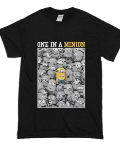 Despicable Me Minions One In A Minion Black T Shirt (Oztmu)