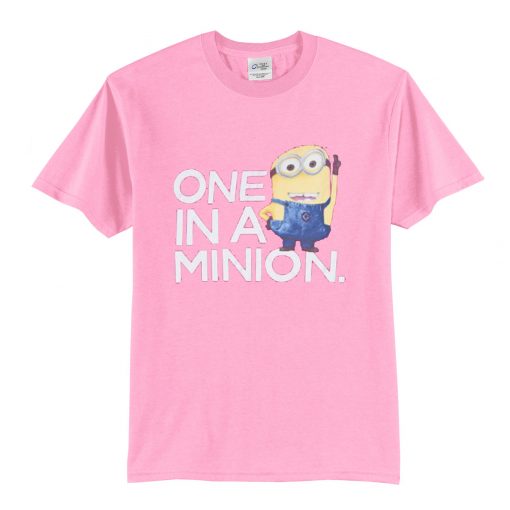 Despicable Me One In A Minion T Shirt Pink (Oztmu)