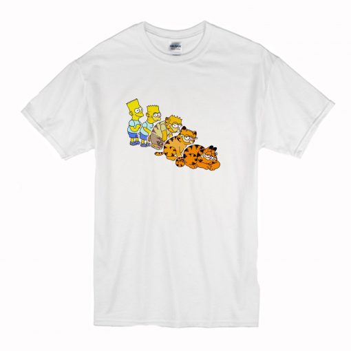 Bart Simpson And Garfield T-Shirt (Oztmu)