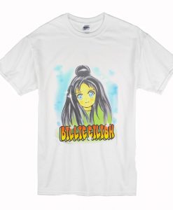 Billie Eilish Anime Face T-Shirt (Oztmu)