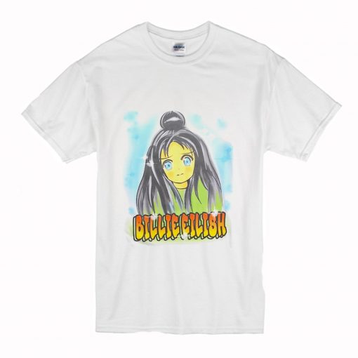 Billie Eilish Anime Face T-Shirt (Oztmu)