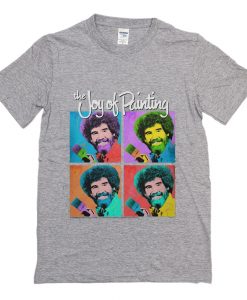 Bob Ross Joy of Painting Colorful Faces T Shirt (Oztmu)