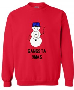 Gangsta Xmas Snowman Christmas Sweatshirt (Oztmu)