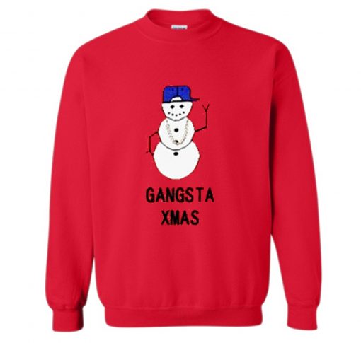 Gangsta Xmas Snowman Christmas Sweatshirt (Oztmu)