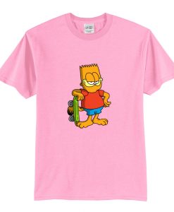 Garfield Simpson T Shirt Pink (Oztmu)