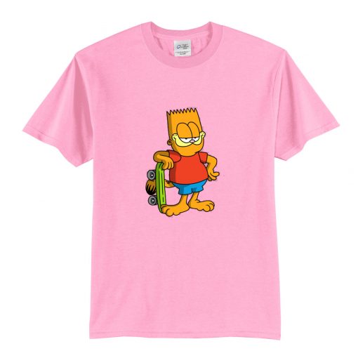 Garfield Simpson T Shirt Pink (Oztmu)