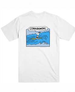 Snoopy Lets Surf Cowabunga T Shirt Back (Oztmu)