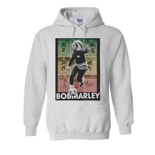 Bob Marley Playing Football Soccer Hoodie (Oztmu)