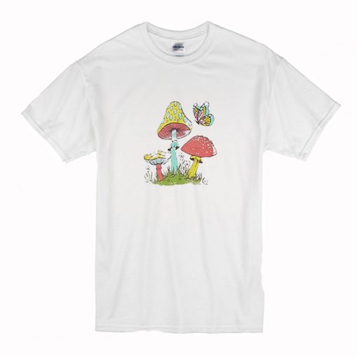 Mushroom Butterfly Baby T-Shirt (Oztmu)