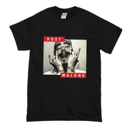 Post Malone Metal Hand Sign T-Shirt (Oztmu)