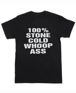 Stone Cold Steve Austin 100% Pure Whoop Ass Skull T Shirt Back (Oztmu)