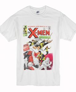 X Men Superheroes Vintage Comic Cover Marvel T Shirt (Oztmu)