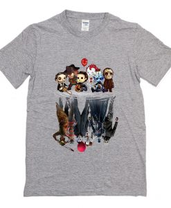 Horror IT Character Friends Halloween Upside Down T Shirt (Oztmu)