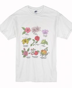 Disney Princess Floral Fashion T Shirt (Oztmu)