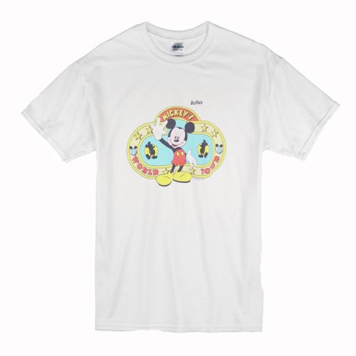 1990s Men's Mickey's World Tour T-Shirt (Oztmu)