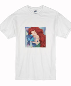 Ariel and Stitch Hugging T-Shirt (Oztmu)