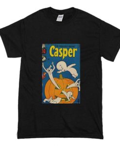 Casper The Friendly Ghost Pumpkin T-Shirt Black (Oztmu)