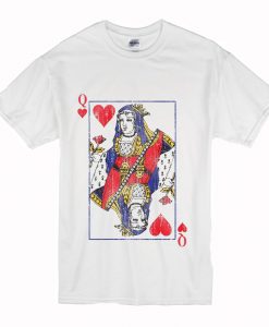 Distressed Queen Of Hearts T Shirt (Oztmu)