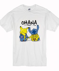 Ohana Pikachu and Stitch T-Shirt (Oztmu)