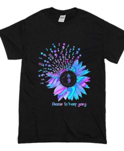 Suicide Prevention Choose To Keep Going Sunflower T Shirt (Oztmu)