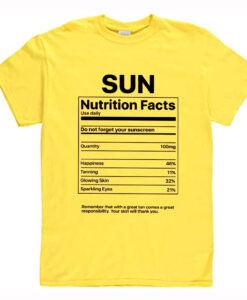 Sun Nutrition Facts T-Shirt (Oztmu)