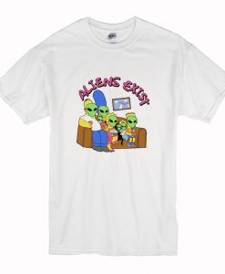 The Simpsons Aliens Exist T-Shirt (Oztmu)