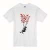 Kid Girl Swing Bird Freedom Balloon Banksy Street Art T-Shirt (Oztmu)