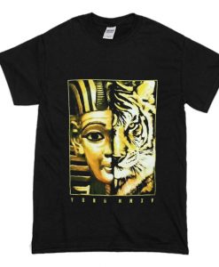 Yung Khalifa King Tut Egyptian Pharaoh Tiger Black T-Shirt (Oztmu)