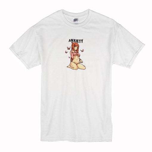 Anxiety Anime Girl Funny T Shirt (Oztmu)