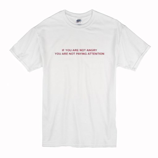 If You Are Not Angry You Are Not Paying Attention T Shirt (Oztmu)