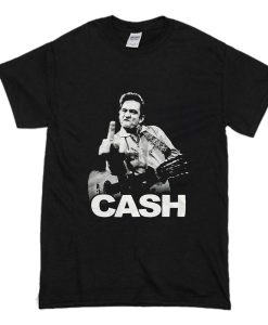 Johnny Cash Men's The Bird Slim Fit T-Shirt (Oztmu)