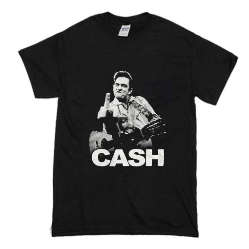 Johnny Cash Men's The Bird Slim Fit T-Shirt (Oztmu)