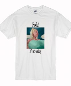 Rebecca More Fuck It’s A Sunday T Shirt White (Oztmu)