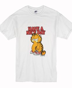 Garfield Have A Nice Day Art T-Shirt (Oztmu)