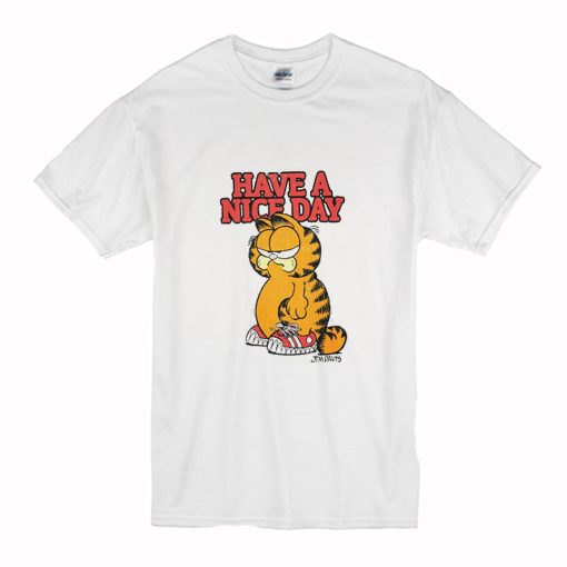 Garfield Have A Nice Day Art T-Shirt (Oztmu)