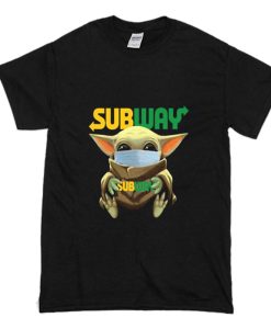 Baby Yoda Mask Hug Subway T-Shirt (Oztmu)