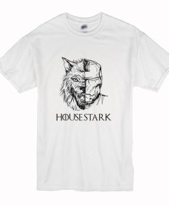 Direwolf Iron Man House Stark T-Shirt (Oztmu)