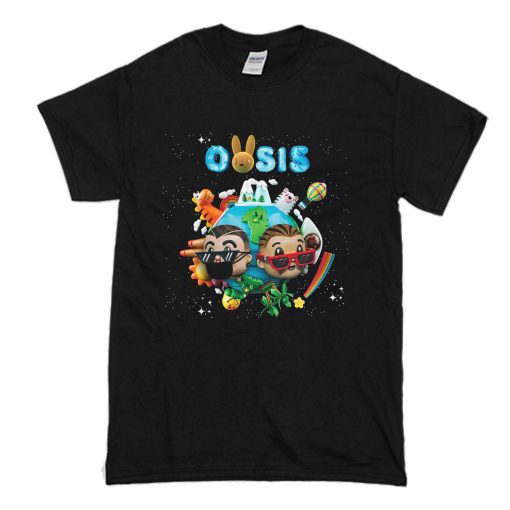 Oasis Bad Bunny Vinyl Record T Shirt (Oztmu)