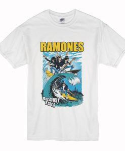 Ramones Rockaway Beach T Shirt White (Oztmu)