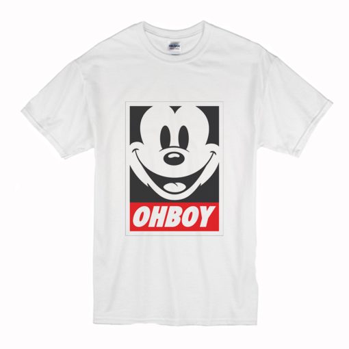 Oh Boy Mickey Mouse Obey Inspired T Shirt (Oztmu)