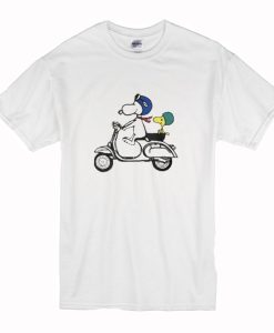 Snoopy and Woodstock on a Vespa T-Shirt (Oztmu)