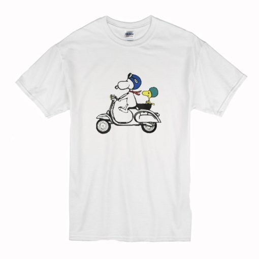 Snoopy and Woodstock on a Vespa T-Shirt (Oztmu)