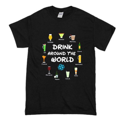 Drinking Around The World Epcot T-Shirt (Oztmu)