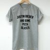 JUSTIN BIEBER and Some Pizza Slices T Shirt (Oztmu)