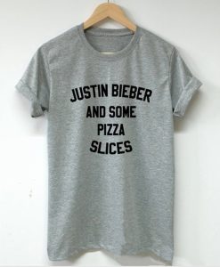 JUSTIN BIEBER and Some Pizza Slices T Shirt (Oztmu)