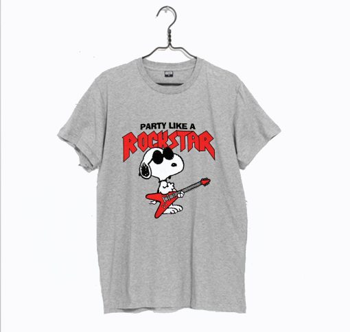 Peanuts SNOOPY PARTY LIKE A ROCK STAR T Shirt (Oztmu)